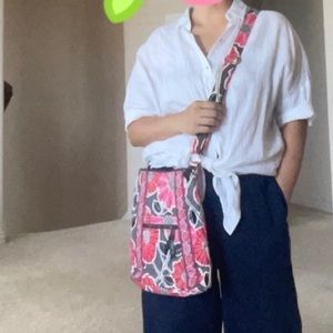 Vera Bradley cherry blossom hipster crossbody bag